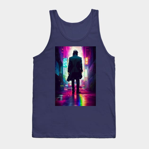 John wick in a neon city Tank Top by AO01